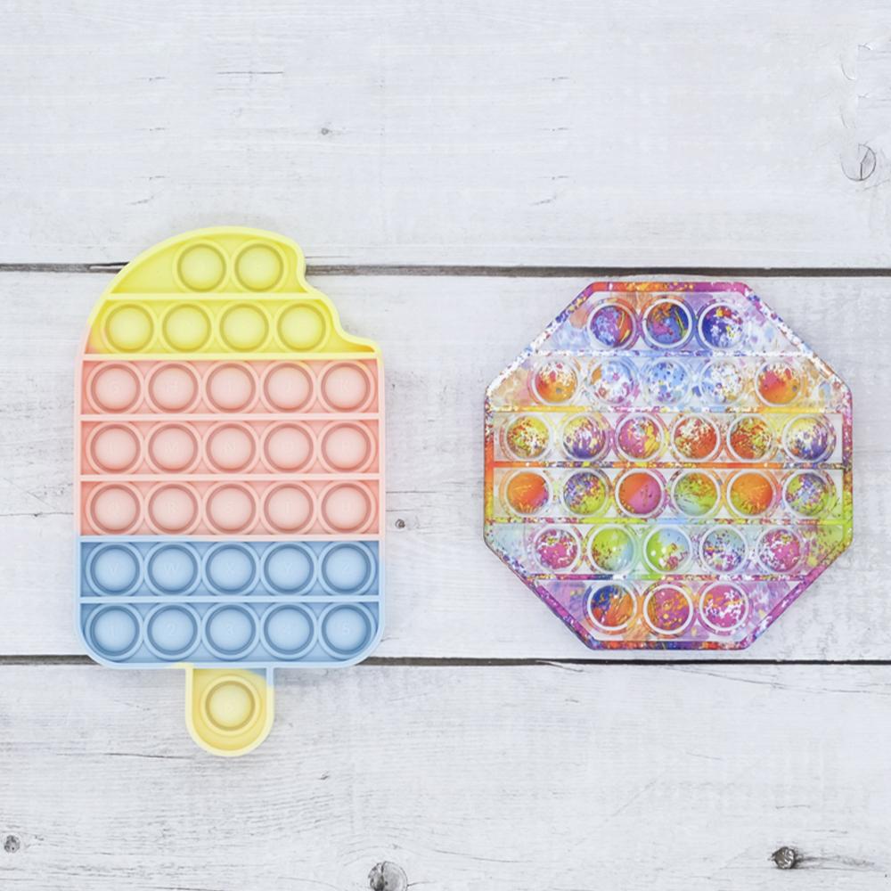 2-Pack: Push Pop Fidget Anti-Stress Pads