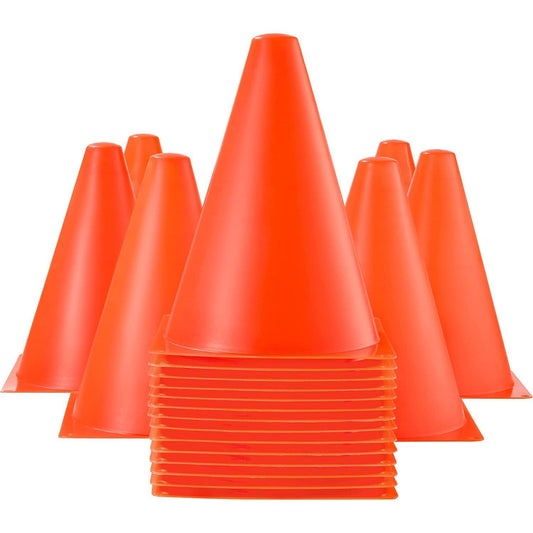 6-Pack: 7-inch Traffic Cones Sports Practice for Agility Drills & Training