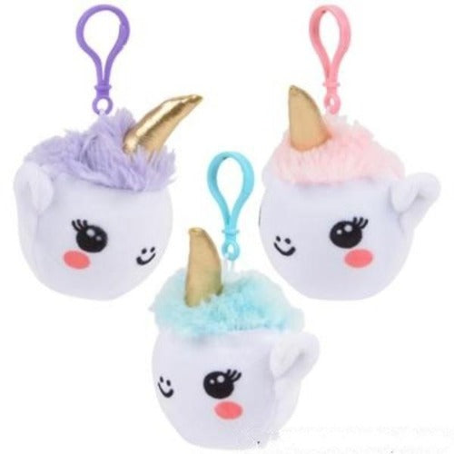 3" Squish Unicorn Plush Clips