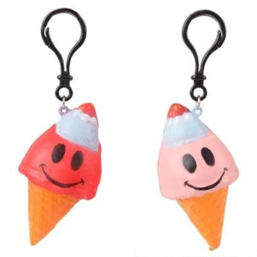 3.5" Squish Ice Cream Cone Backpack Clip